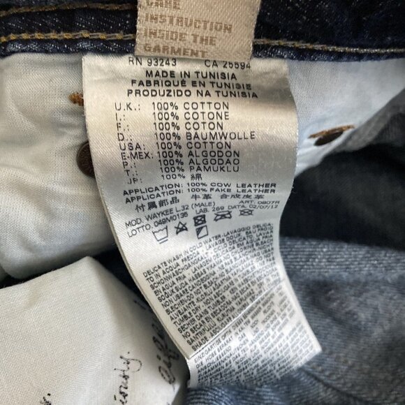 Diesel Waykee Straight 31X27 Hemmed Blue Jeans Denim Grunge - Picture 5 of 7